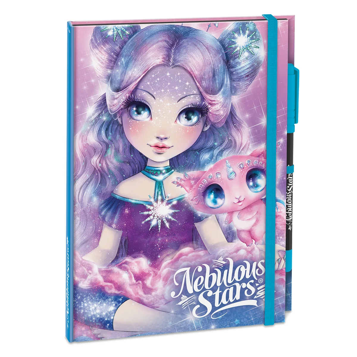 Блокнот Nebulous Stars комбіновані матеріали 15,2х1,2х20,1 см чорні аркуші делюкс