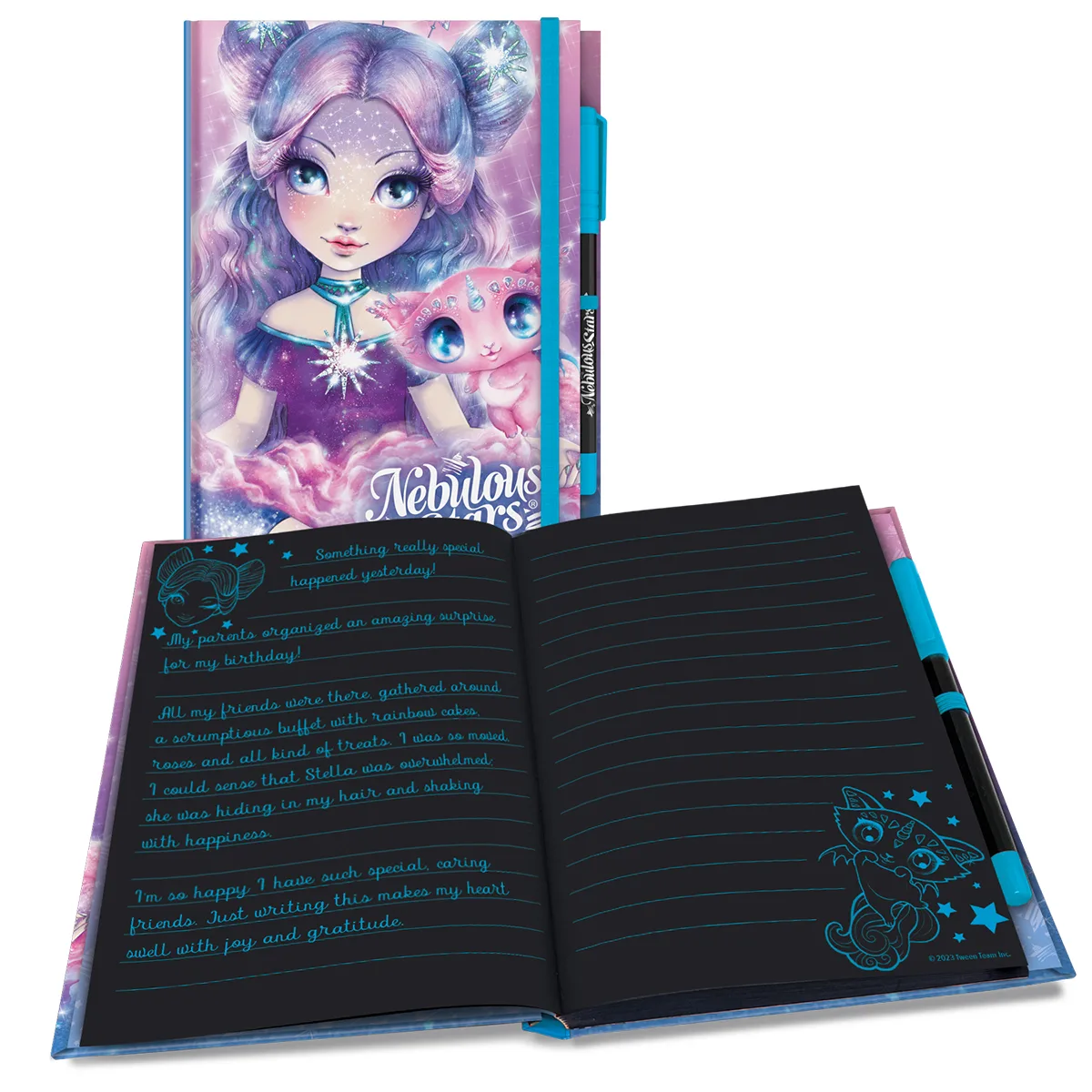 Блокнот Nebulous Stars комбіновані матеріали 15,2х1,2х20,1 см чорні аркуші делюкс