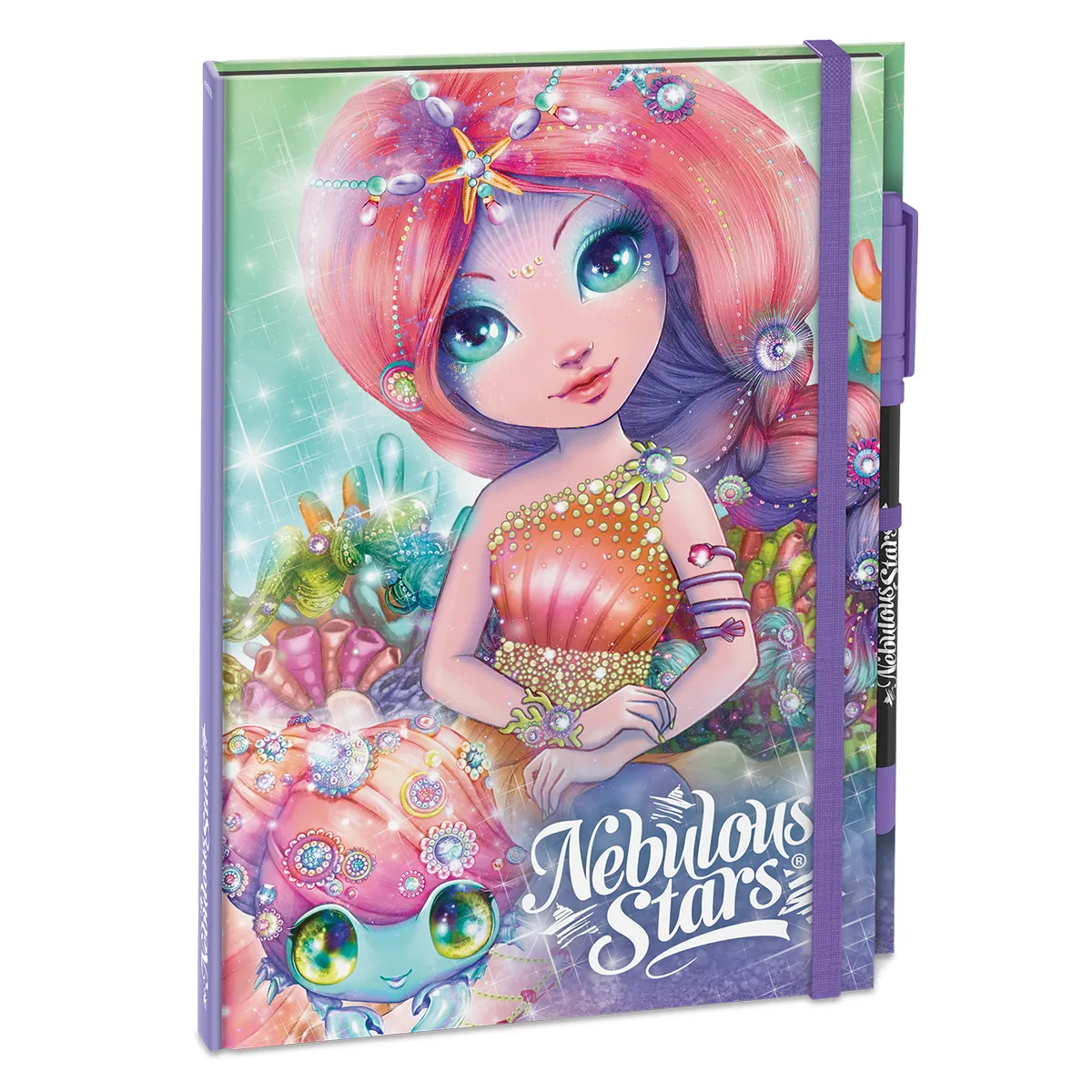 Блокнот Nebulous Stars комбіновані матеріали 15,2х1,2х20,1 см чорні аркуші делюкс