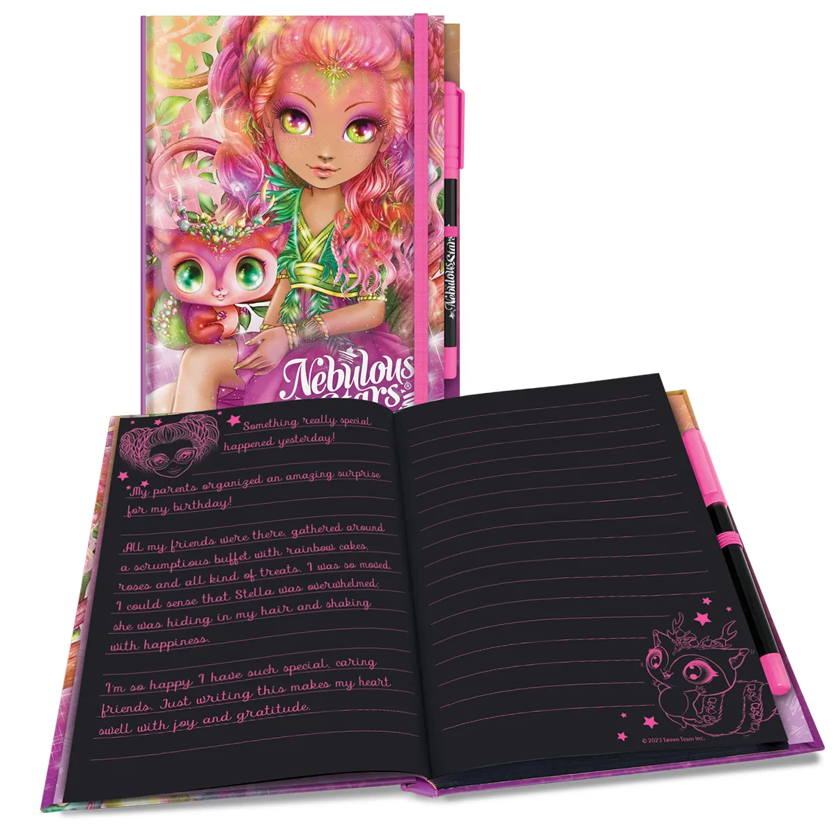 Блокнот Nebulous Stars комбіновані матеріали 15,2х1,2х20,1 см чорні аркуші делюкс
