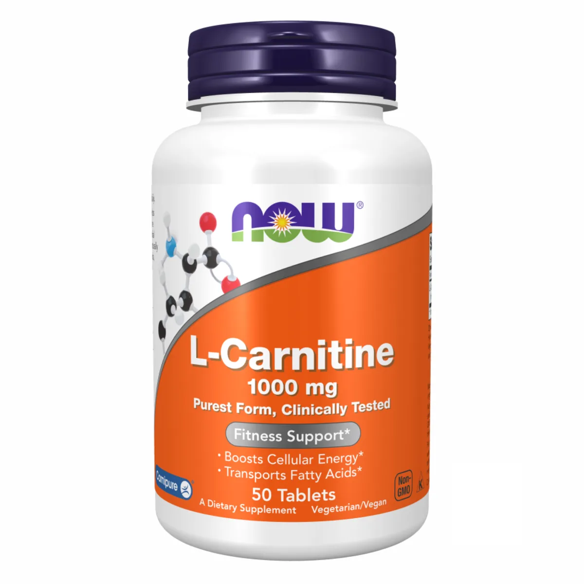 L-Carnitine NOW Foods вегетарианская 1000 мг 50 табл