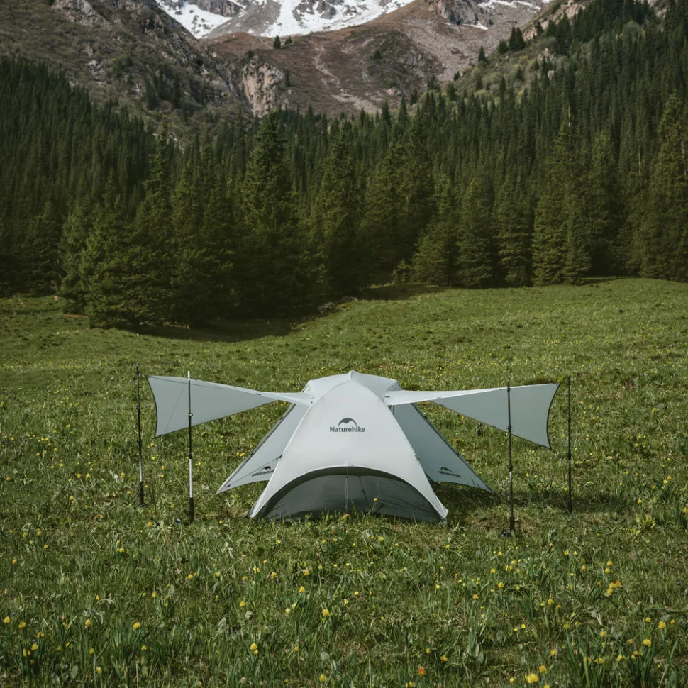Намет двомісний Naturehike нейлон 220х260х110 см сірий