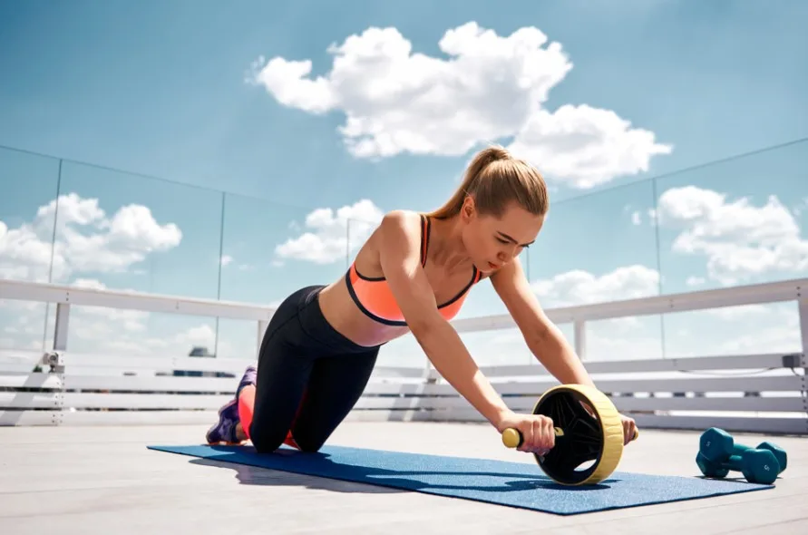 Колесо для преса Active Point ПВХ 19 см Жовте