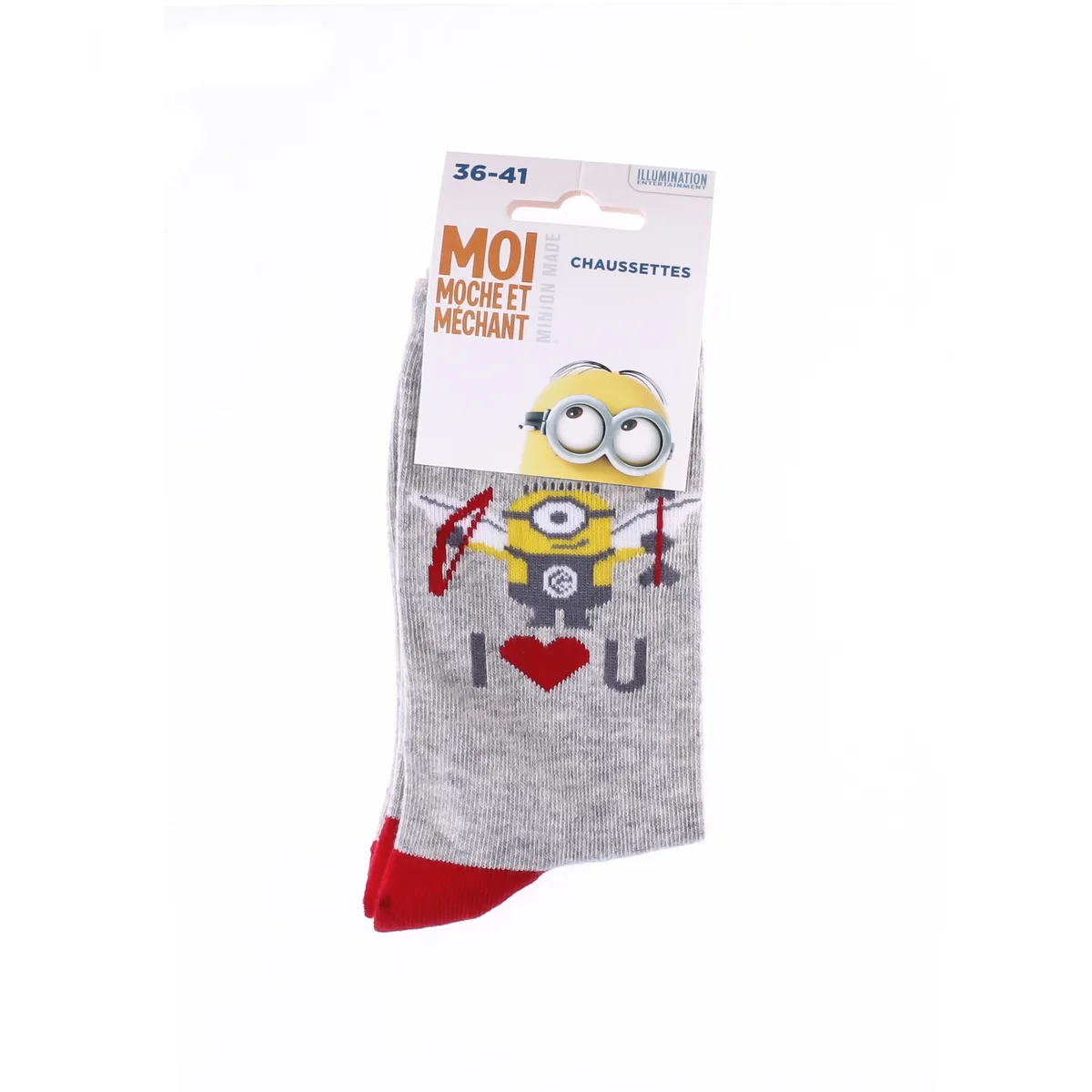 Шкарпетки MINIONS 66% бавовна 36-41 світло-сірий