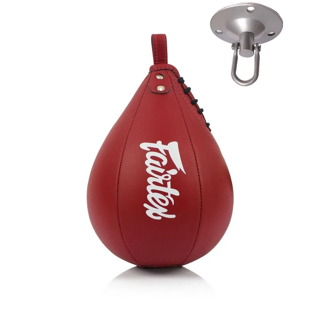 Пневмогруша боксерська Fairtex штучна шкіра 5 дюймів червона