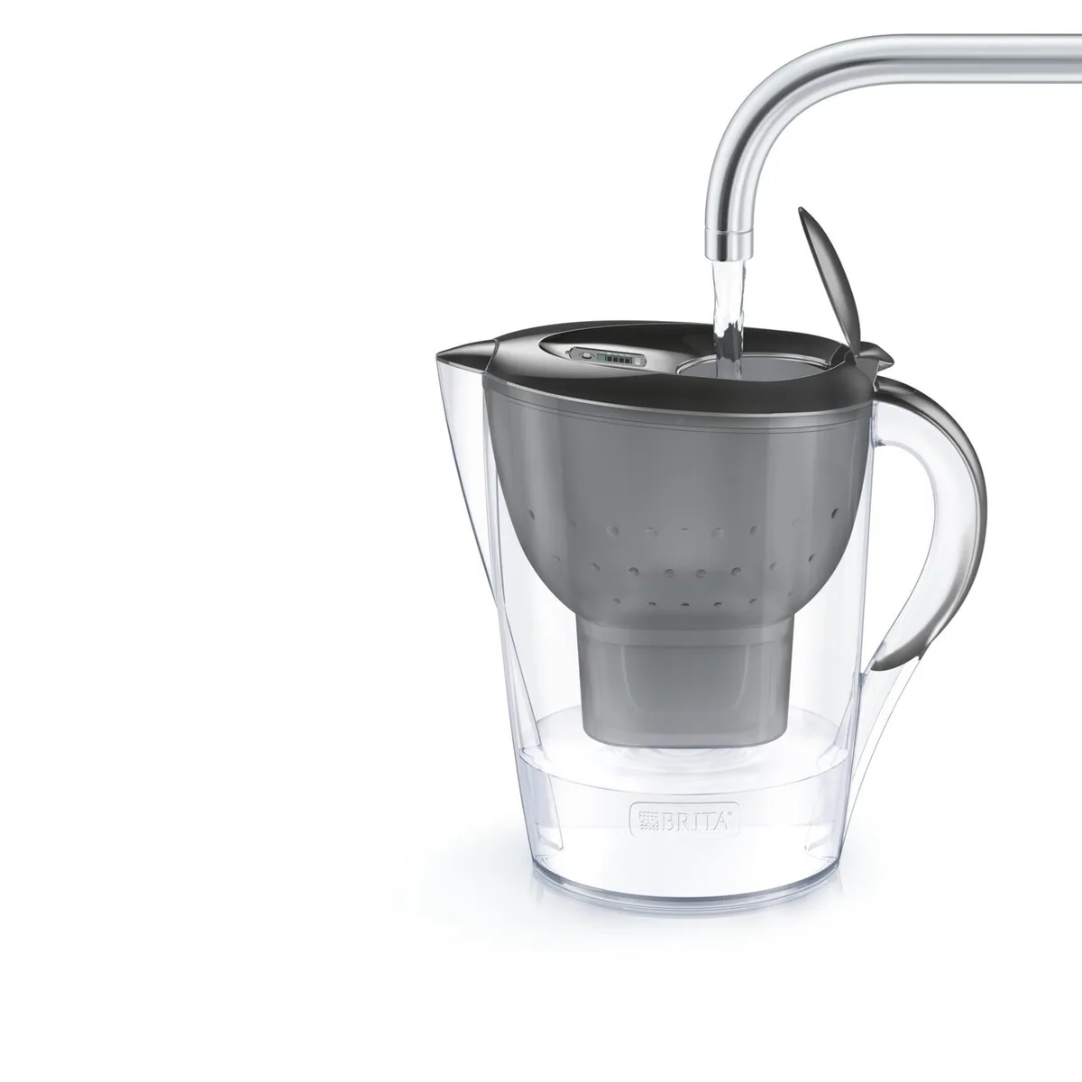 Фільтр-глечик Brita Marella Memo MXPro 2.4л (1.4л очищеної води) з картриджем, графітовий.