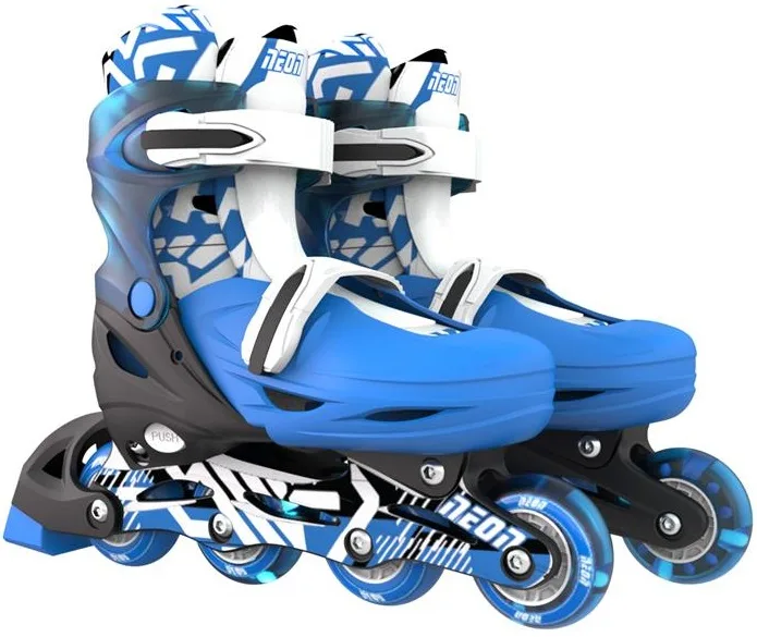 Роликовые коньки Neon Inline, размер 34-37, синий.