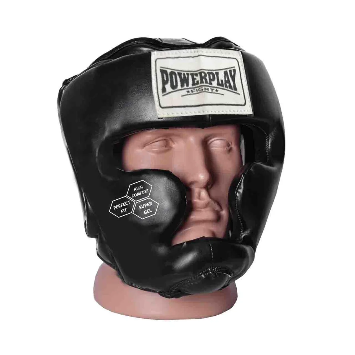 Боксерський шолом Active Point PU шкіра XS Чорний