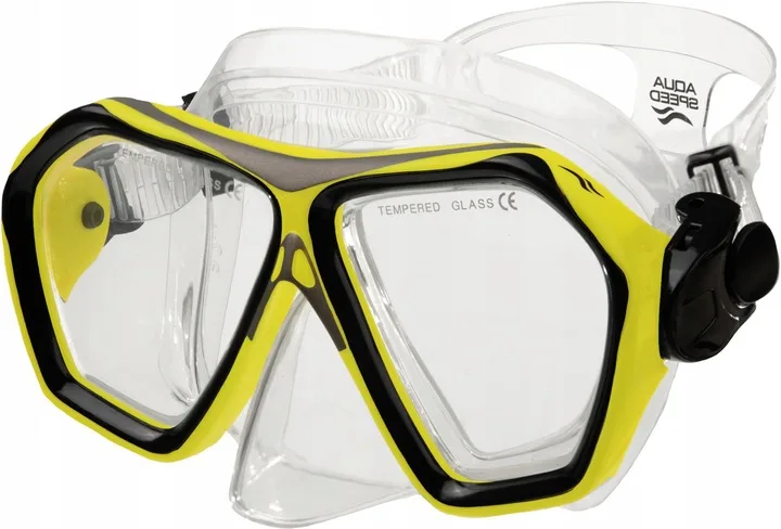 Маска і трубка AQUA SPEED силікон OSFM жовта чорна