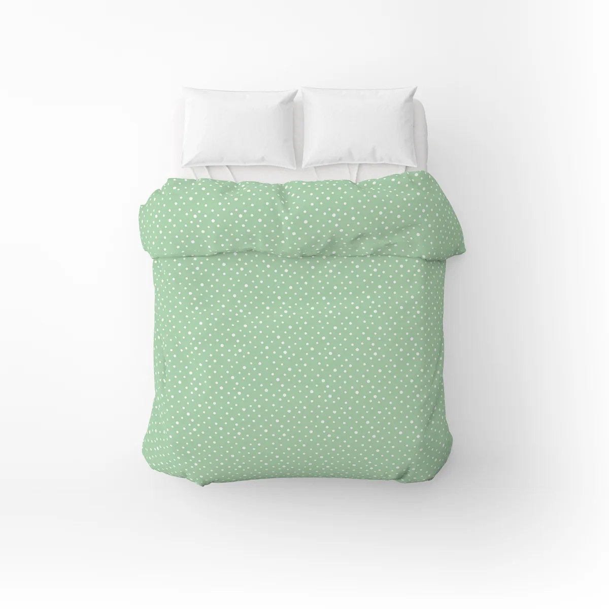 Підковдра бязева Home Line 145х215 см Білий на зеленому