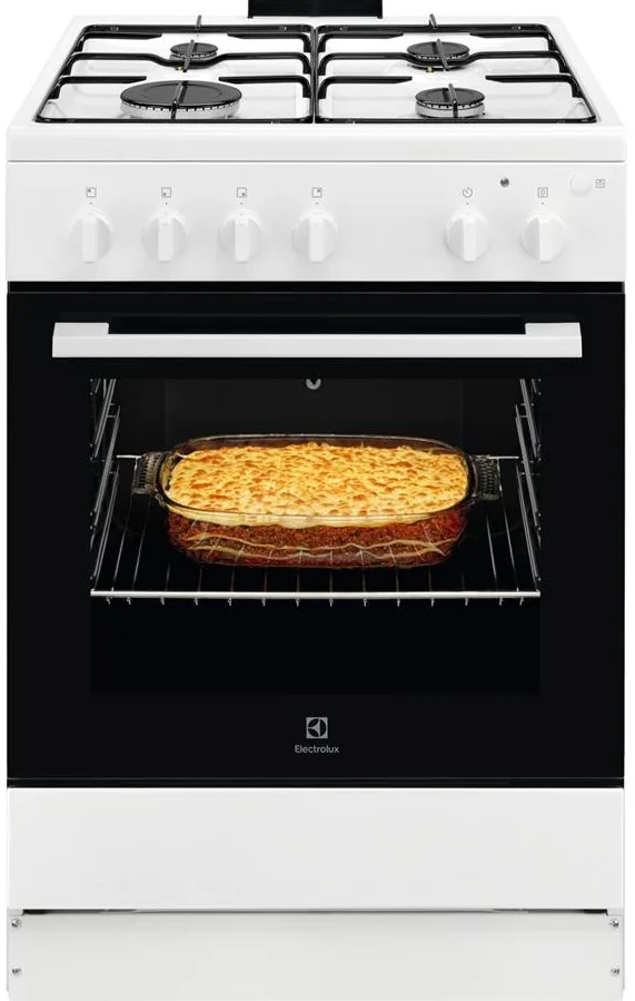 Газова плита Electrolux, 59 л, 60x60 см, біла.