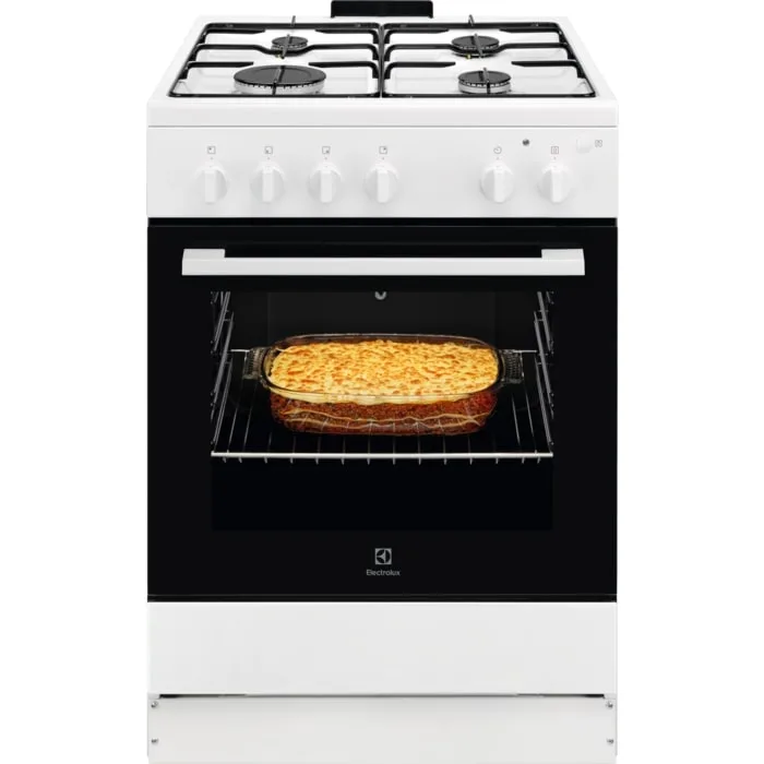 Газова плита Electrolux, 59 л, 60x60 см, біла.