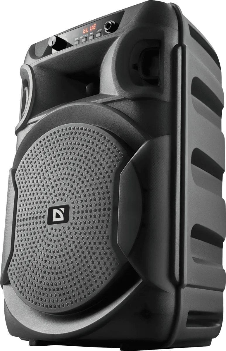 Портативная акустика Defender пластик 8 дюймов черная 15Вт Bluetooth 5.4