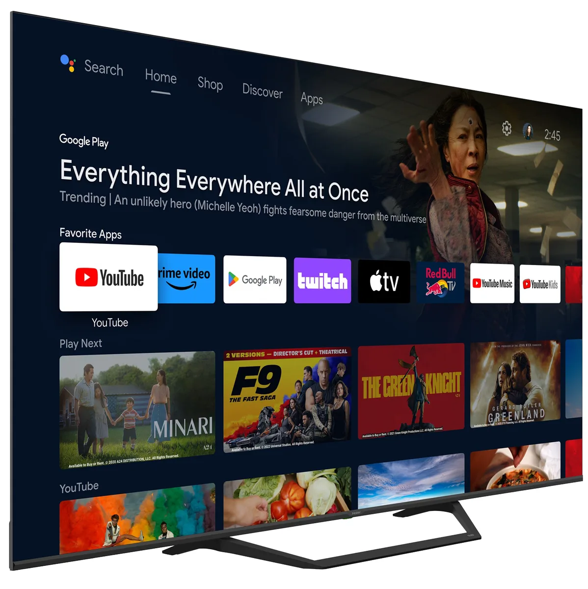 LED-телевізор Haier QLED 55 дюймів UHD Чорний