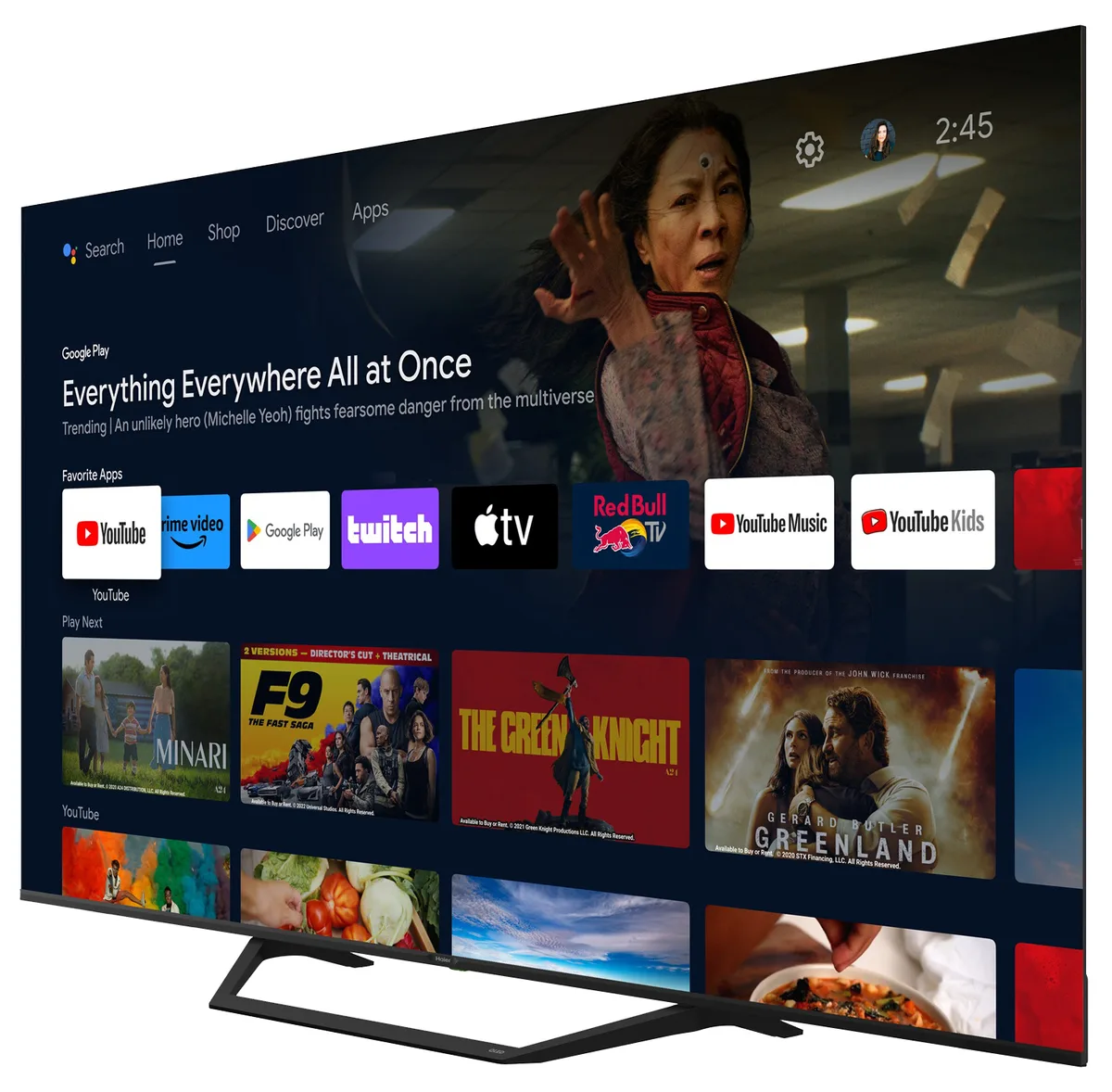 LED-телевізор Haier QLED 55 дюймів UHD Чорний