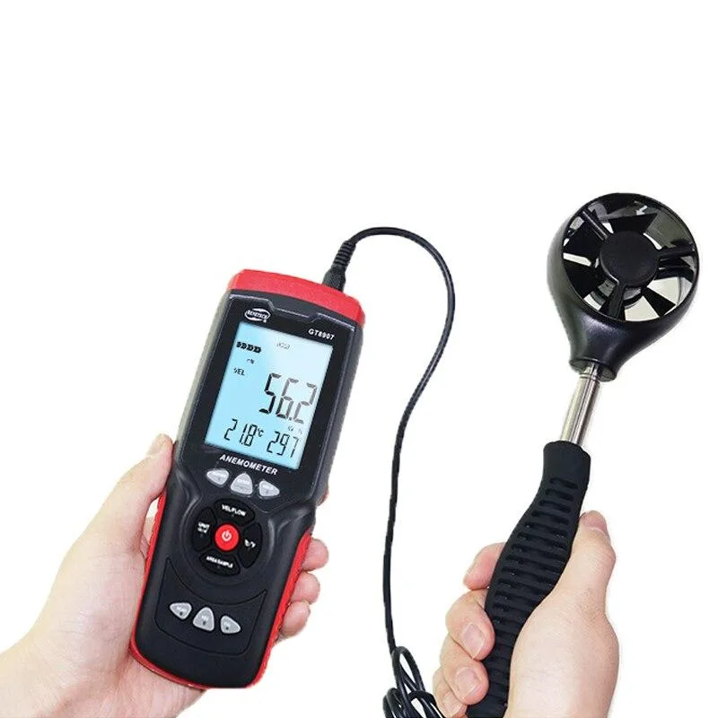 Анемометр USB Benetech GT8907 0,3-45 м/с виносний 194х73х38 мм чорний