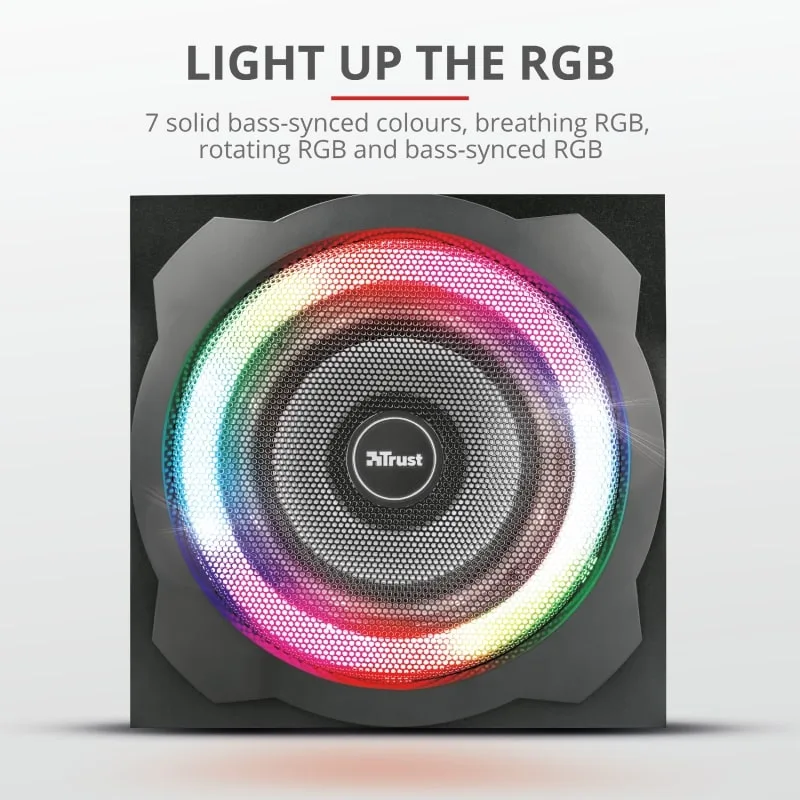 Акустична система Trust GXT 629 Tytan 2.1, 60Вт, AUX, RGB, чорний