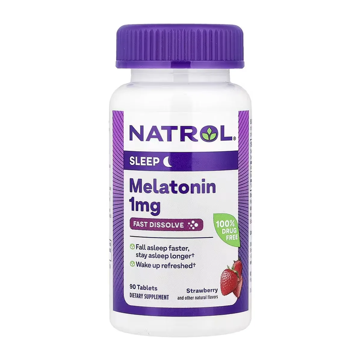 Мелатонін Natrol 1 мг 90 таблеток Швидкорозчинний Смачний