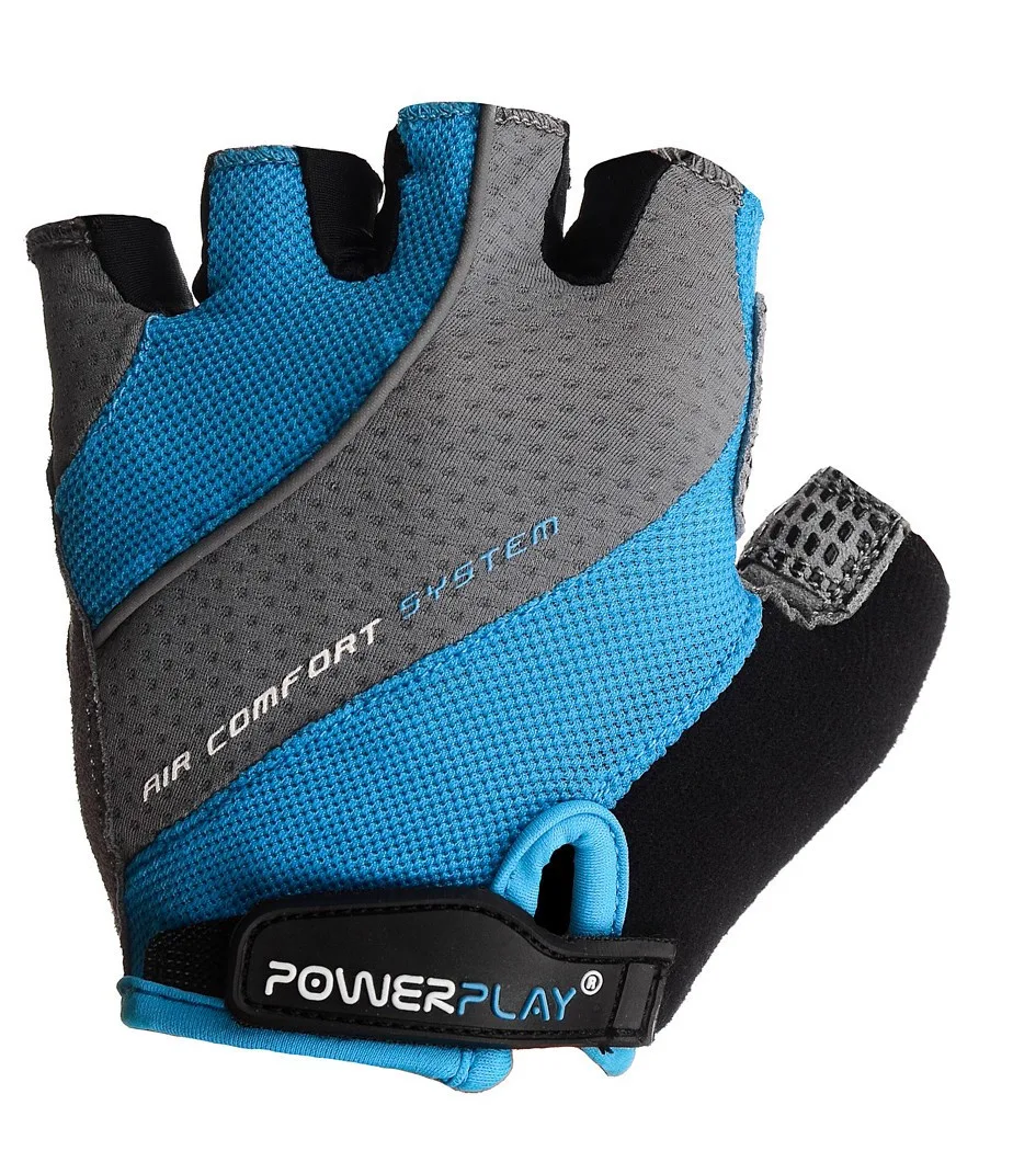 Велорукавички Active Point комбіновані XS Блакитні