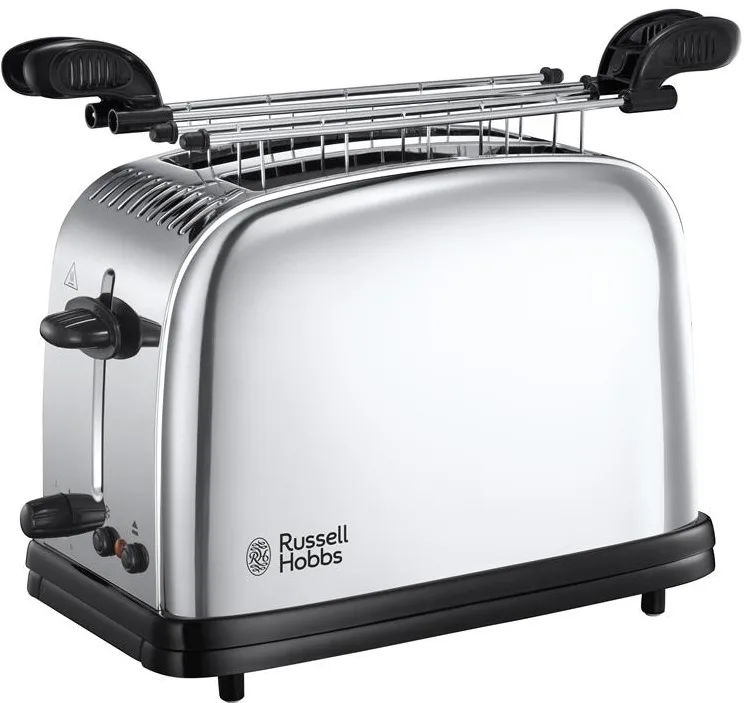 Тостер Russell Hobbs Chester 1200Вт, металевий, сріблястого кольору.