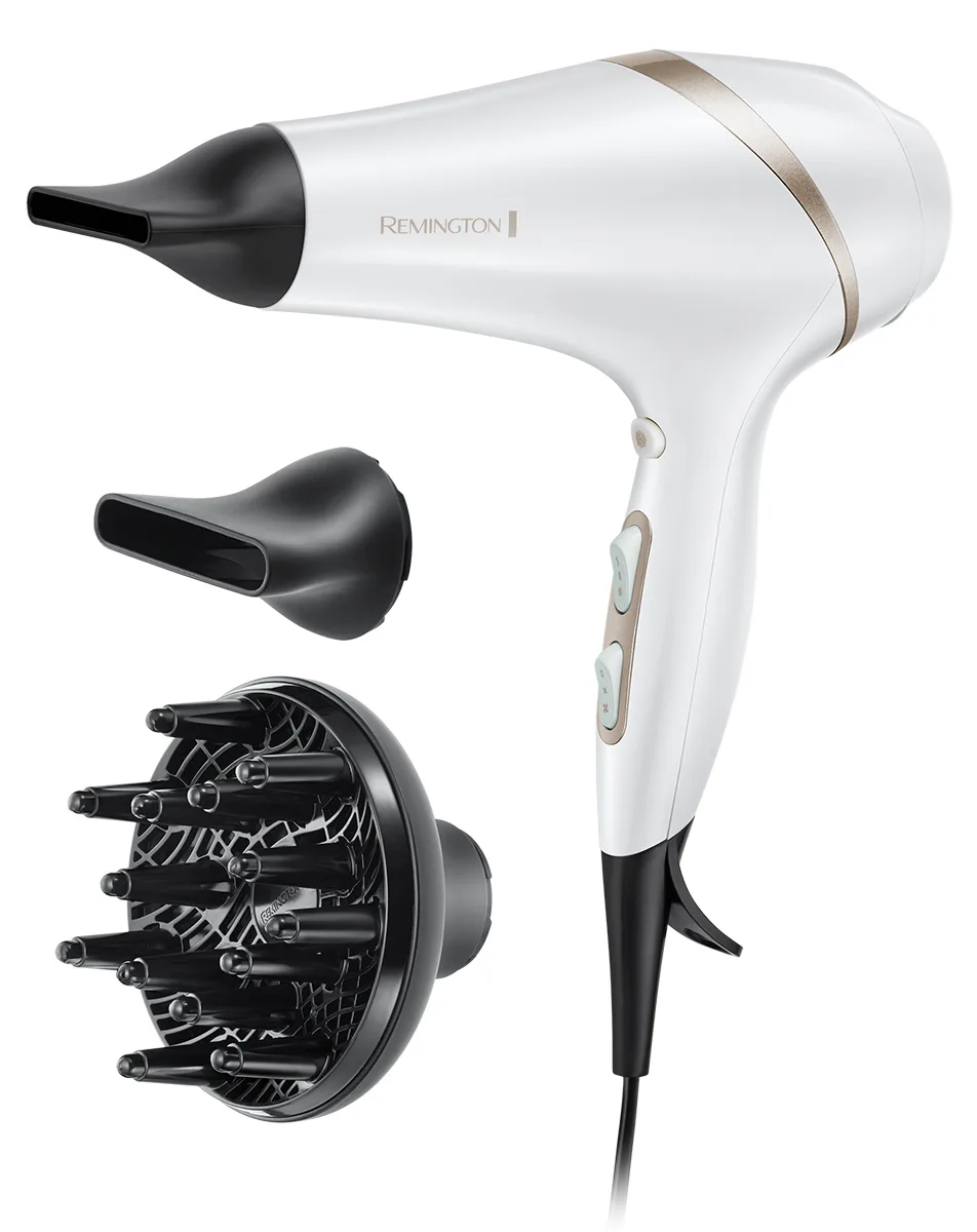Фен Remington 2300 Вт білий з іонізацією 2 швидкості 2 температури дифузор концентратор