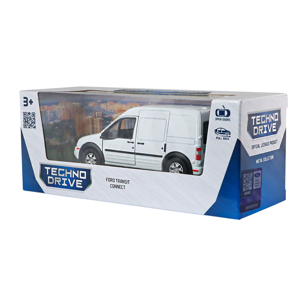 Автомодель TechnoDrive метал 1:43 біла