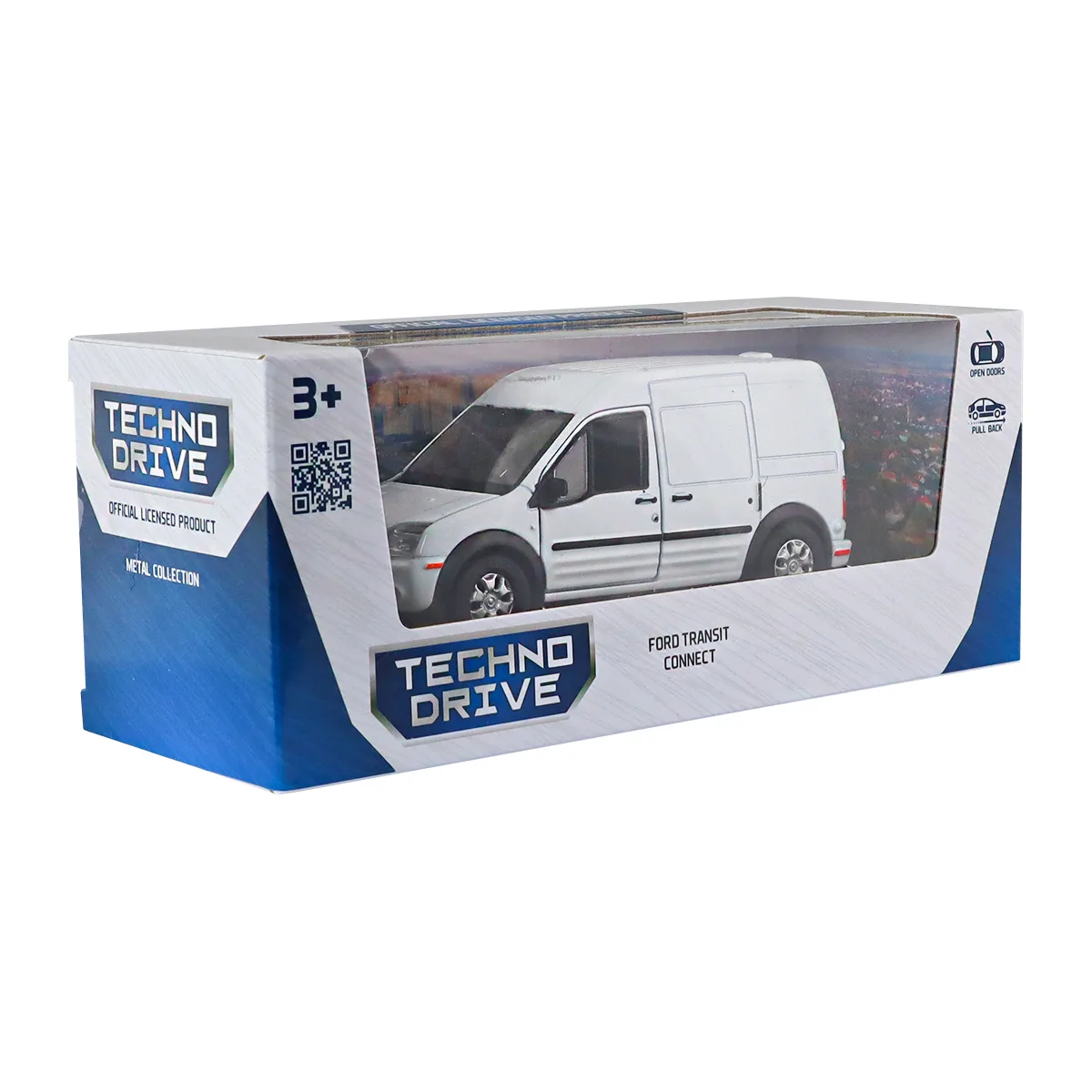 Автомодель TechnoDrive метал 1:43 біла