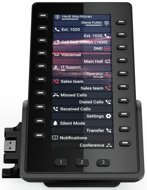Кнопковий модуль IP Gigaset Pro Expansion Key Module P800, 20 DSS key, 3 page, 6.8" color TFT display, сумісний з Gigaset P810, P810B, P825, P850W, P855BW, чорний метал