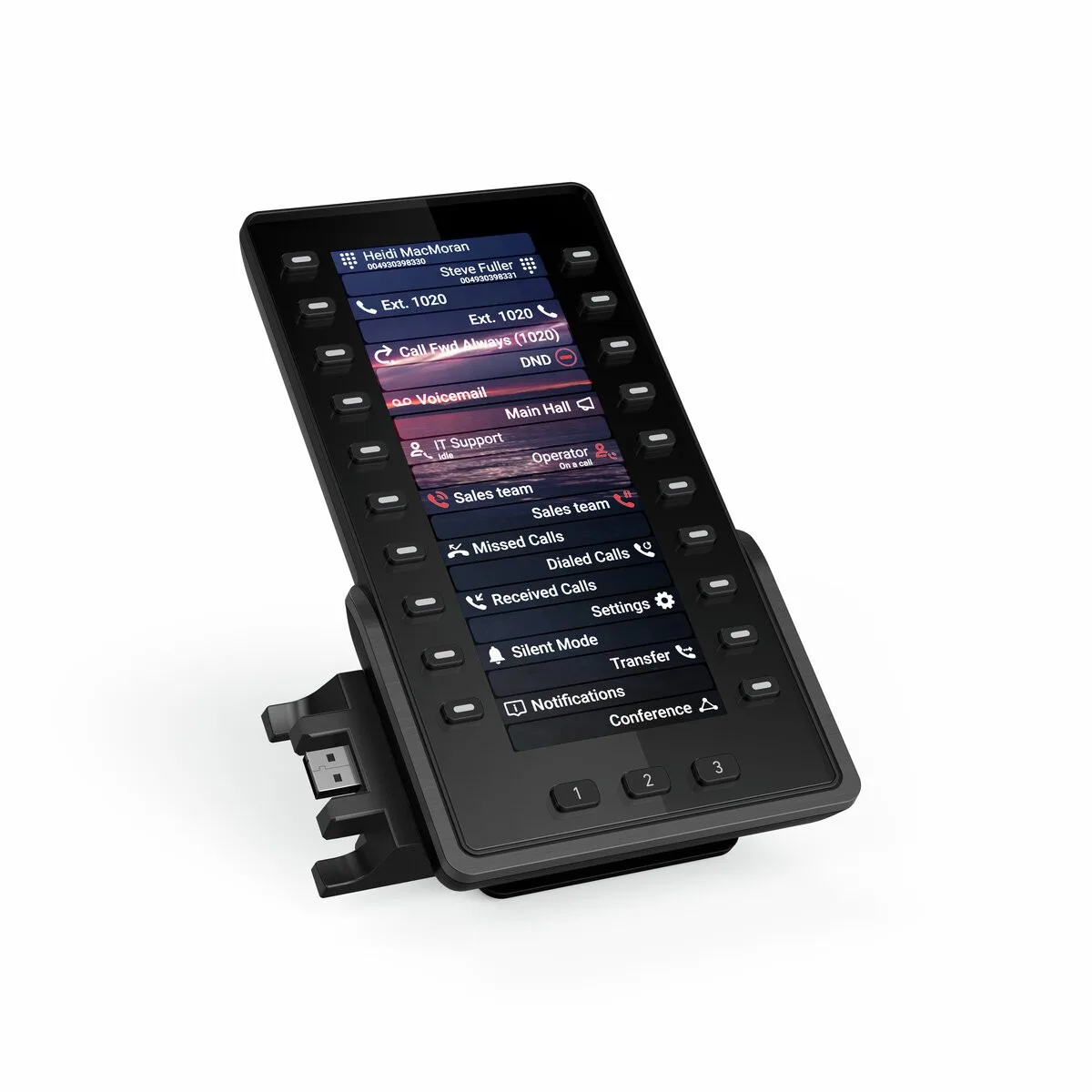 Кнопочный модуль IP Gigaset Pro Expansion Key Module P800, 20 DSS клавиш, 3 страницы, 6.8" цветной TFT дисплей, совместим с Gigaset P810, P810B, P825, P850W, P855BW, черный металл.