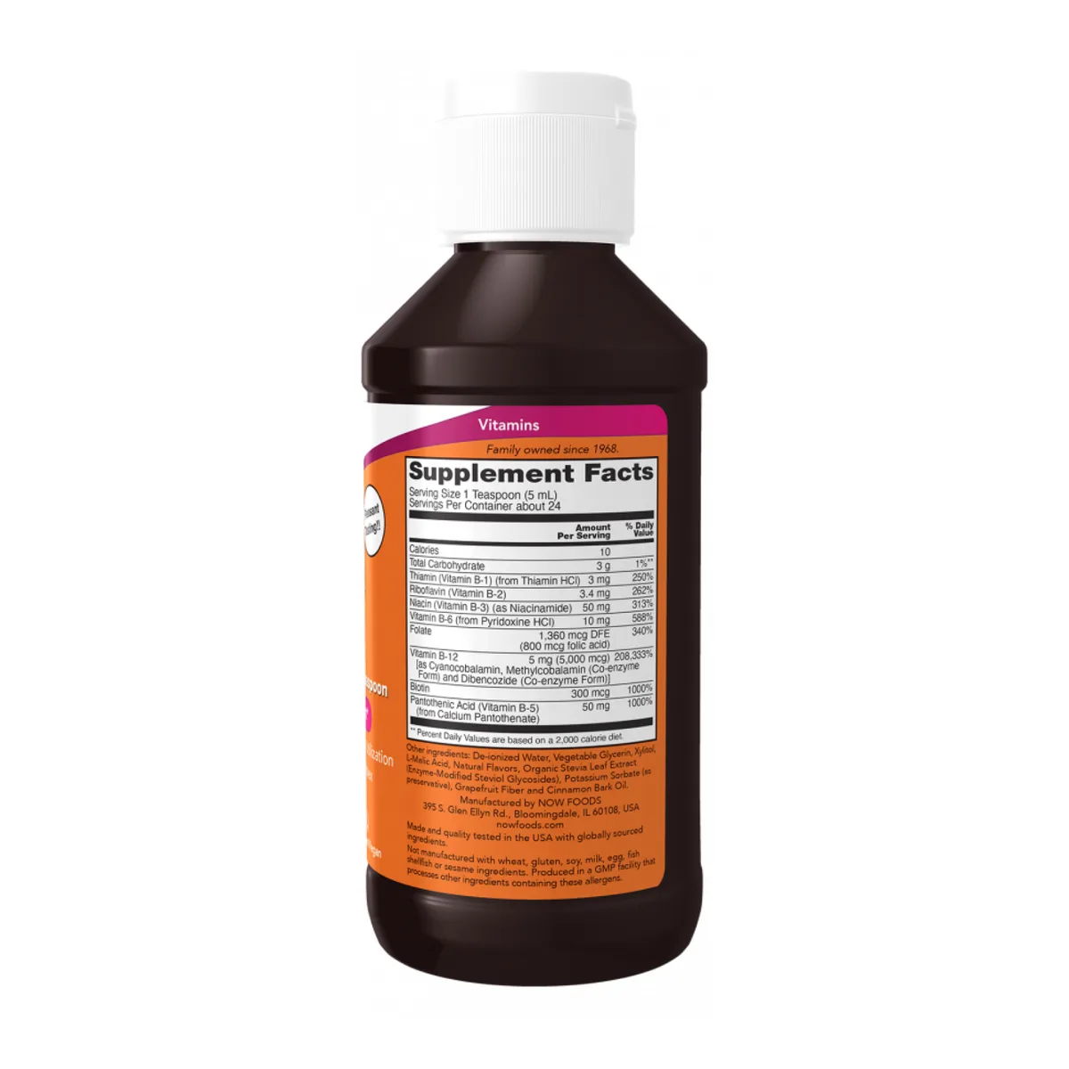 Витамин B12 Ultra Liquid Now Foods 118 мл Веганский Кошерный