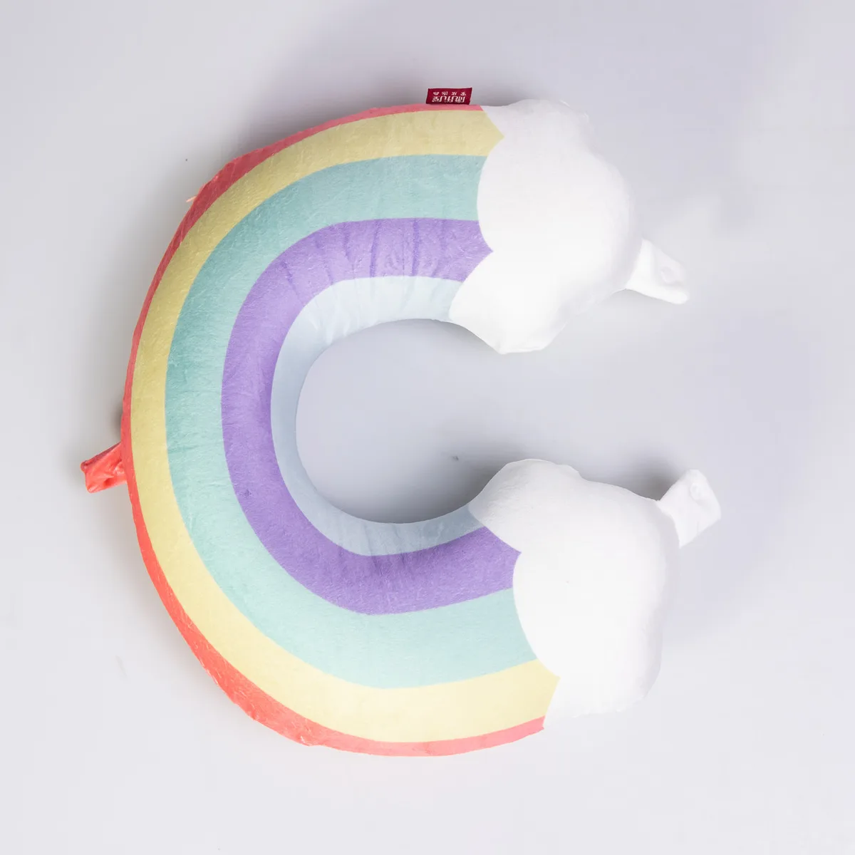 Подушка для шиї Rainbow U-подібна плюш-велюр 30х30 см Рожевий