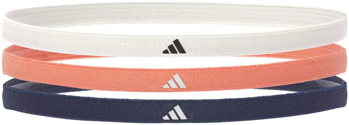 Пов'язки на голову Adidas поліестер латекс еластомер One Size сірий кораловий синій 3 шт