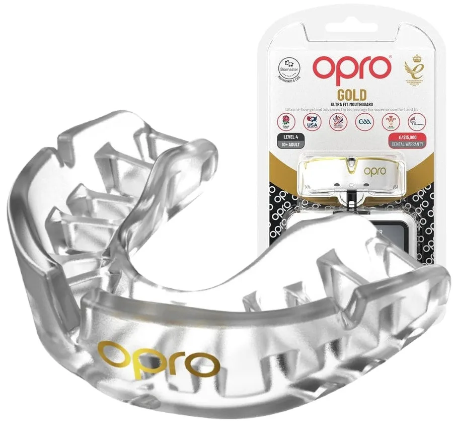 Капа OPRO Gold термопластик дитяча Clear до 10 років