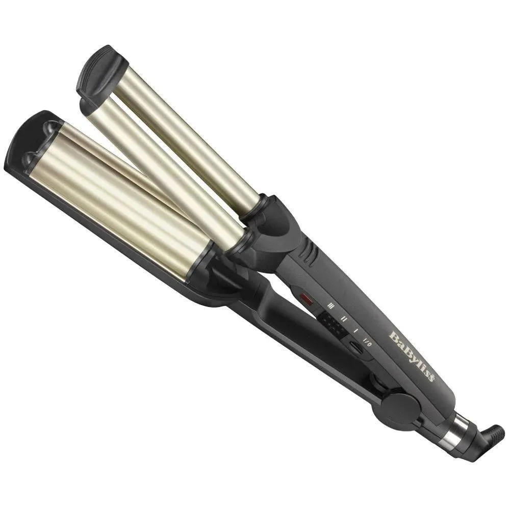 Плойка Babyliss Easy Wave, гофре, 3 температурних режими (160-200°C), природні хвилі, керамічне покриття, чорний колір.