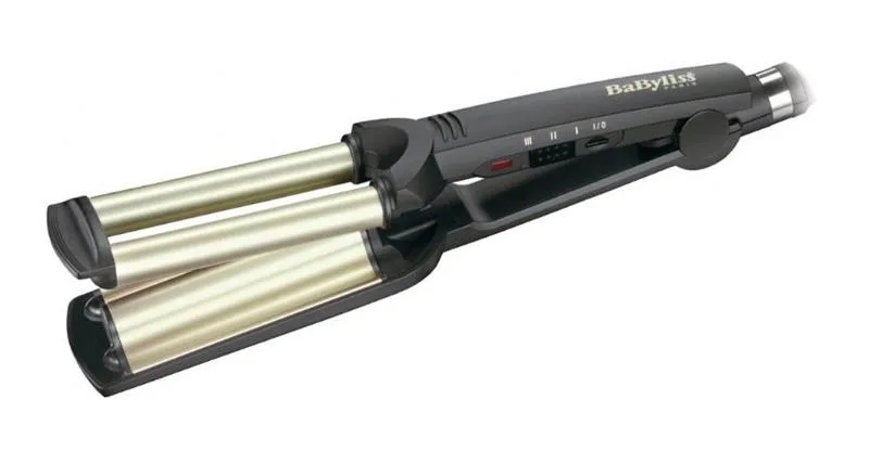 Плойка Babyliss Easy Wave, гофре, 3 температурних режими (160-200°C), природні хвилі, керамічне покриття, чорний колір.