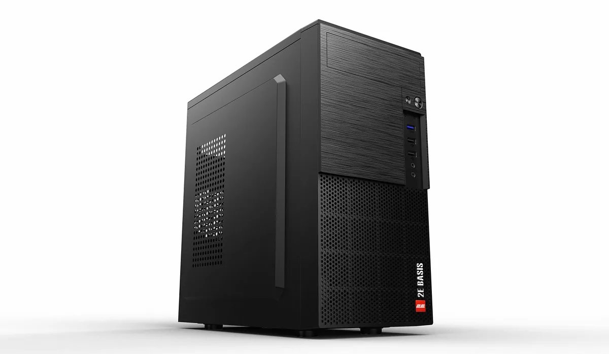 Корпус 2E Basis RD860-3U без БЖ, 1xUSB3.0, 2xUSB2.0, VGA 320мм, mATX, чорний