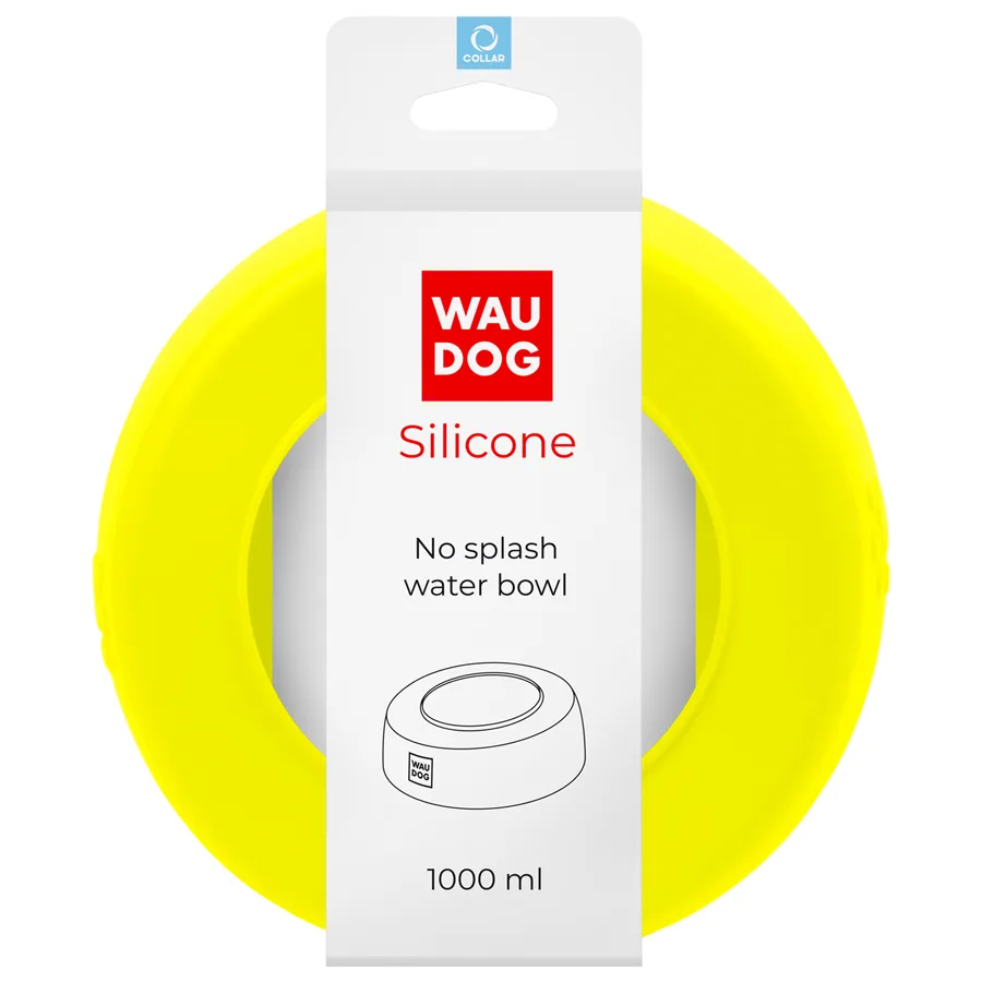 Миска WAUDOG Silicone 1 л жовта силіконова діаметр 185 мм