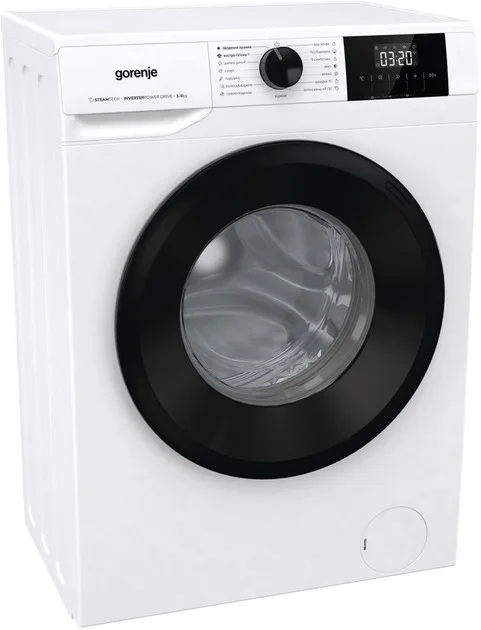 Фронтальна пральна машина Gorenje, 6 кг, 1200 об/хв, клас енергоефективності A+++, 43.5 см, з дисплеєм, паровою функцією та інверт
