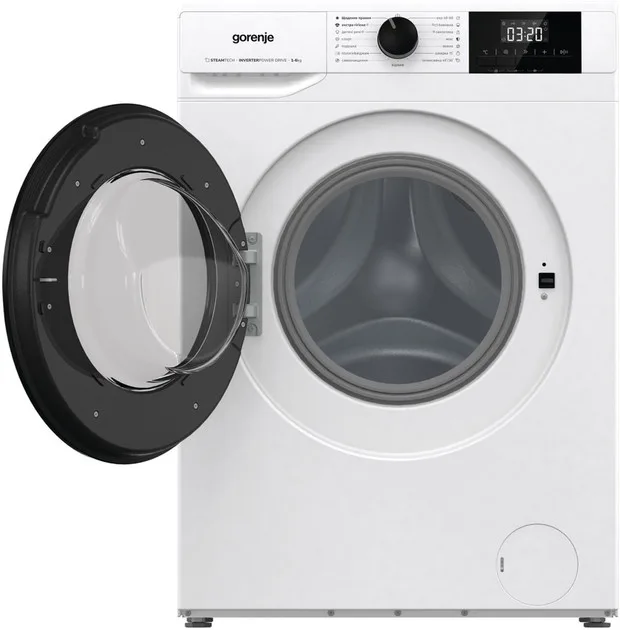 Фронтальна пральна машина Gorenje, 6 кг, 1200 об/хв, клас енергоефективності A+++, 43.5 см, з дисплеєм, паровою функцією та інверт