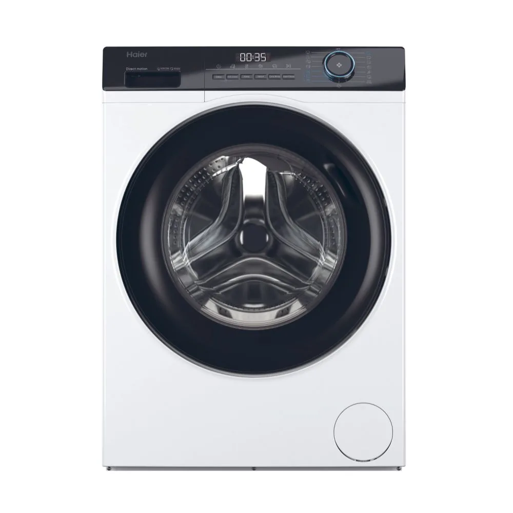 Пральна машина Haier фронтальна 7кг 1400 об/хв A+++ чорний люк інвертор 44 см