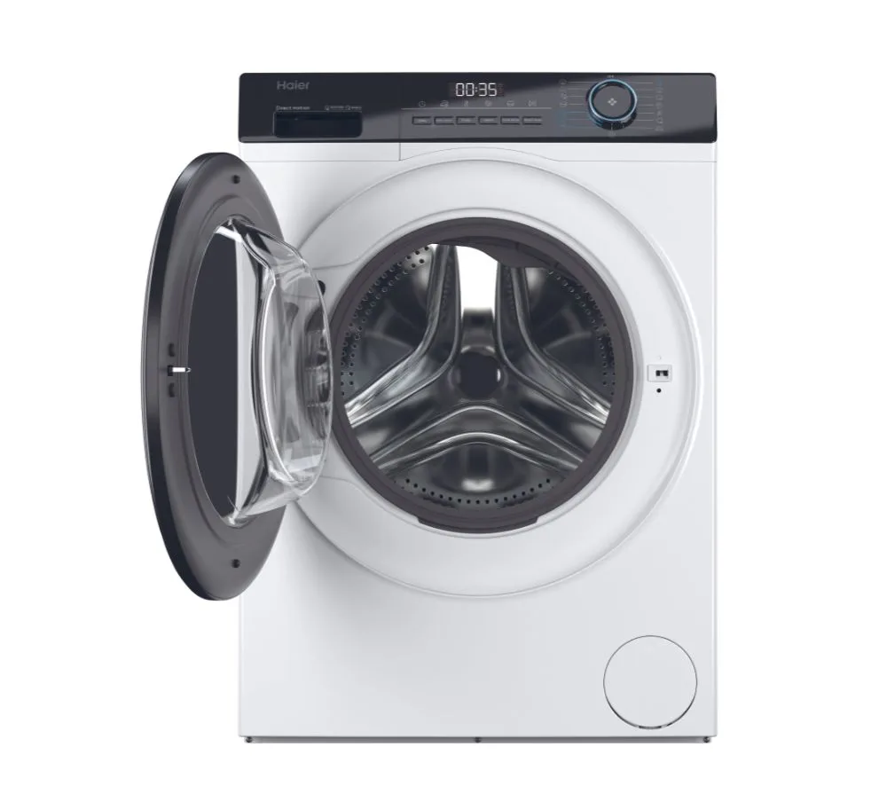 Пральна машина Haier фронтальна 7кг 1400 об/хв A+++ чорний люк інвертор 44 см