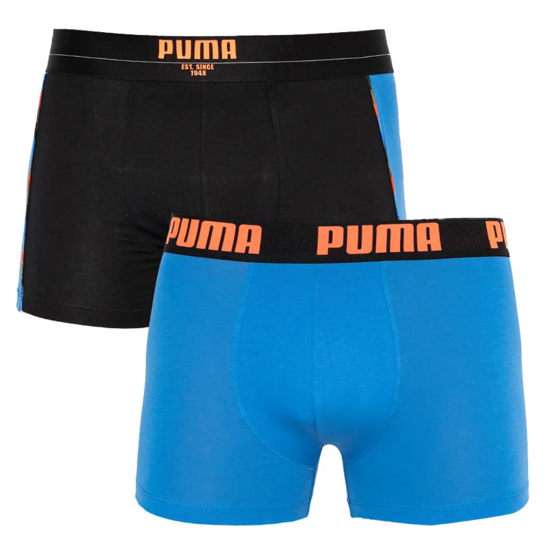 Труси-боксери Puma бавовна S чорний синій 2 пари