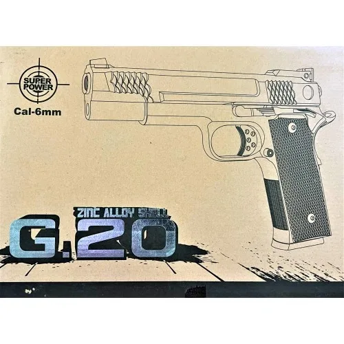 Страйкбольный пистолет Browning HP 27х19х5 см металлический черный