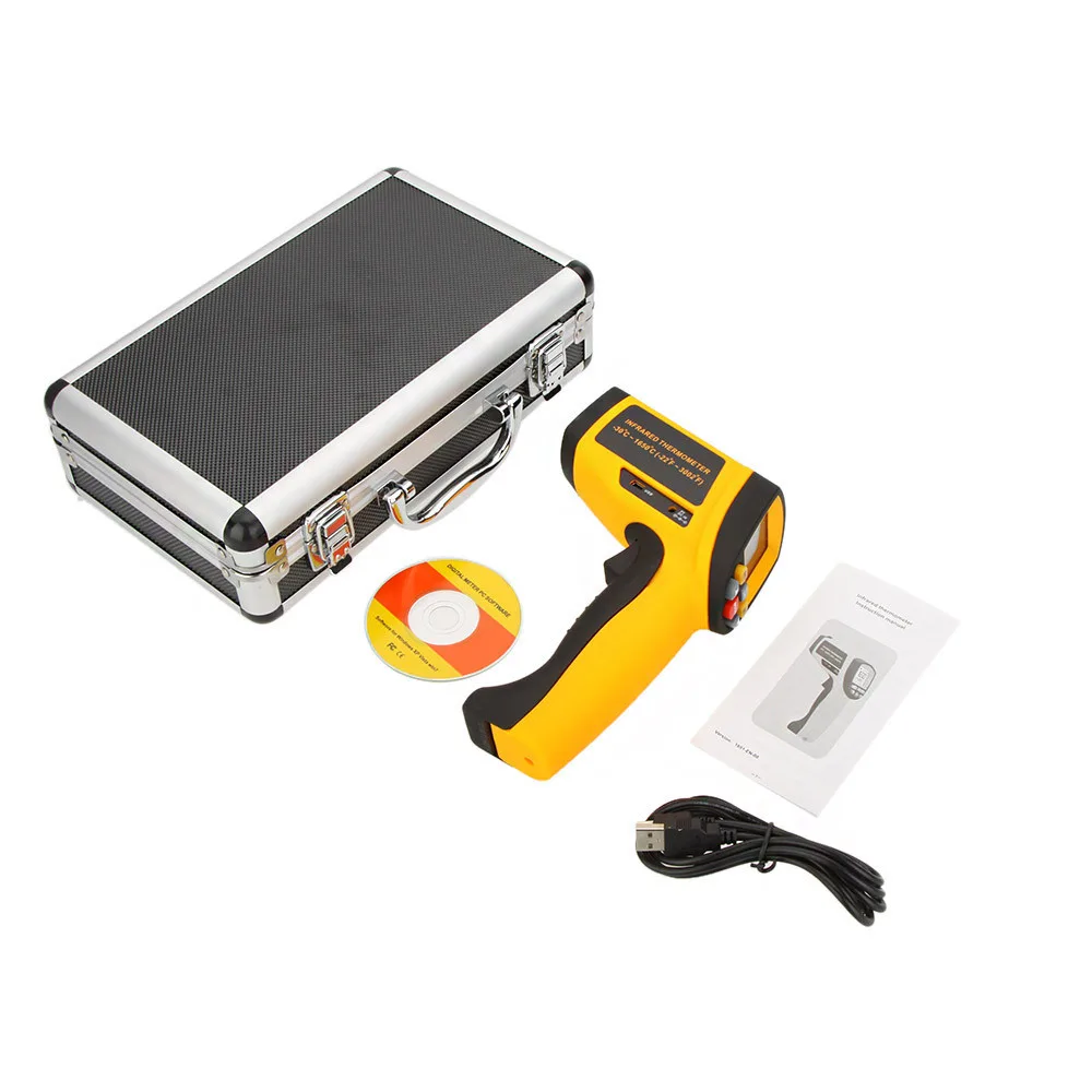 Пірометр безконтактний Benetech GM1651 -30 до +1650°C USB пиловологозахищений 50:1 чорний