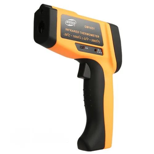 Пірометр безконтактний Benetech GM1651 -30 до +1650°C USB пиловологозахищений 50:1 чорний