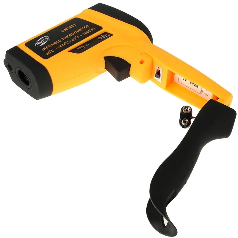 Пірометр безконтактний Benetech GM1651 -30 до +1650°C USB пиловологозахищений 50:1 чорний