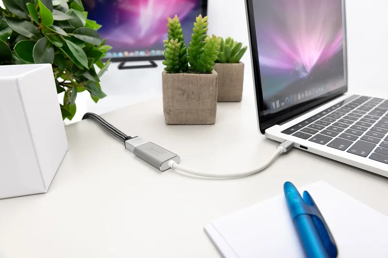 Адаптер DIGITUS USB-C - HDMA UHD 4K, M/F, 0.2м