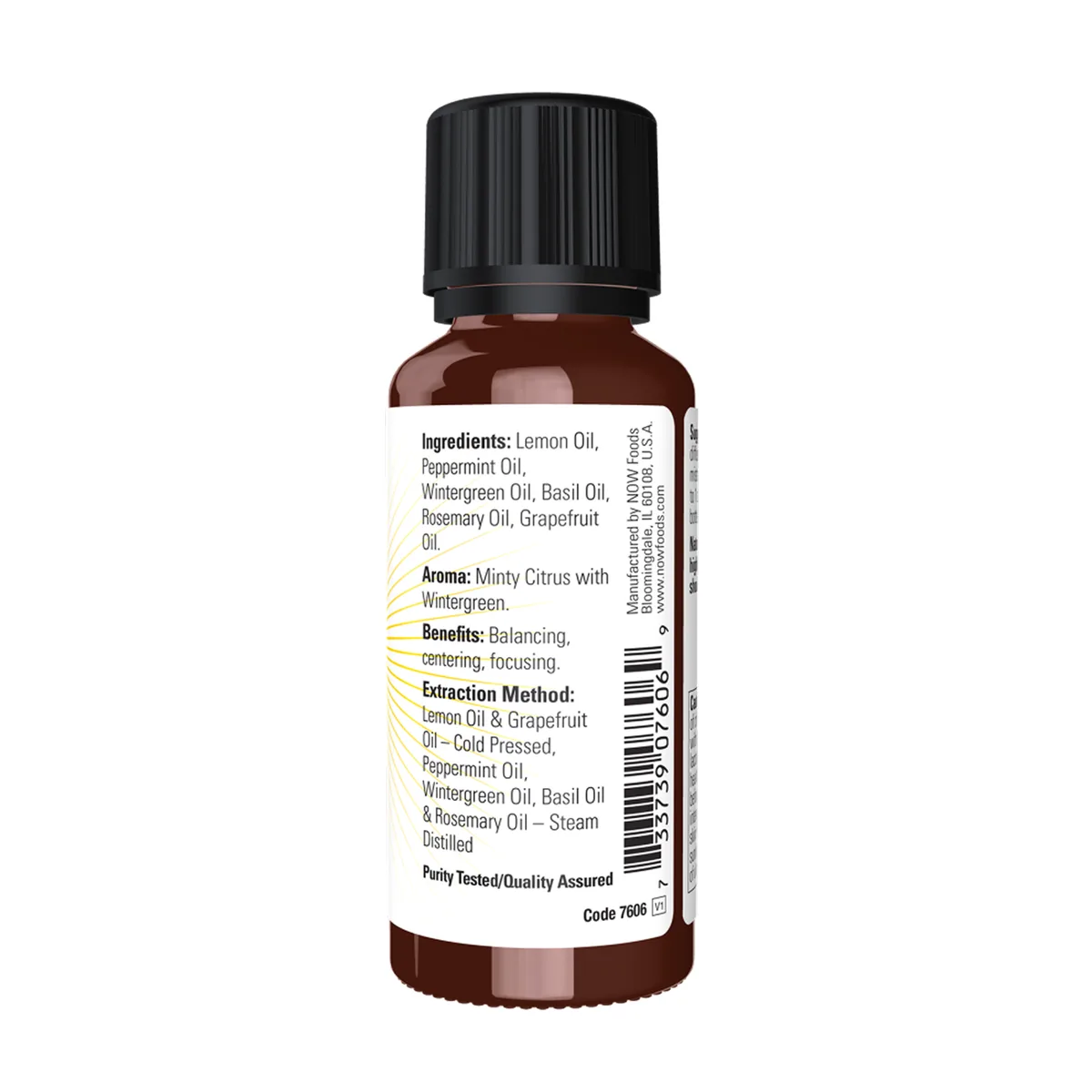 Масло для фокуса Mental Focus Oil Blend Now Foods 30 мл Мятные цитрусовые