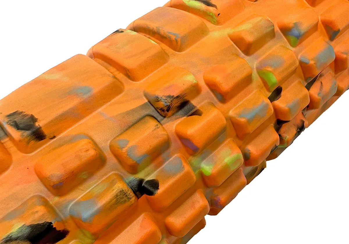 Масажний ролик EasyFit EVA 33 см Оранжевий 3D поверхня