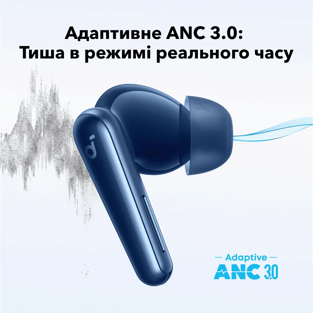 Наушники Anker вакуумные беспроводные синие для спорта с защитой от влаги IP55